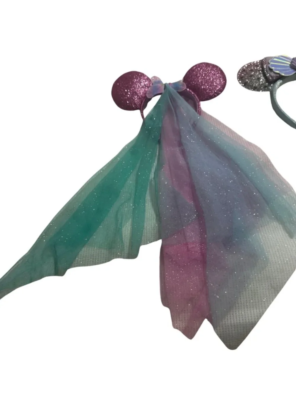 Disney Parks Minnie Mouse Ears Headband Lot of 3 Ariel Coco Fairy Glitter